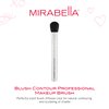 Mirabella Contouring Blush Brush, Premium Professional Makeup Brush Collection, Cruelty-Free Synthetic Bristle Brush with Hand-Sculpted Brushed Aluminum Handle, Luxury Blending Brush for Makeup
