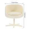TOYANDONA 4pcs Dollhouse Armchair Miniature Office Chair Dollhouse Rotatable Chair Miniature Chairs Dollhouse Egg Chair Miniature Stool Mini Stool Doll House Decors White Set Furniture Abs