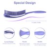 SHINLEA Detangler Brush for Curly Hair, Hair Brush for Wet or Dry Hair, Easily Brushes Through Curl Hair and Reduces Breakage, Pain-Free Brush Hair, Curly Hair Brush for Women Men Kid (Purple)