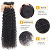 Vallbest Wet and Wavy Human Hair Weave Bundles with Lace Closure Brazilian Human Hair Water Wave 3 Bundles with Lace Closure (14 16 18+12 Inch) 100% Unprocessed Brazilian Short Wavy Hair Extensions