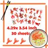 OriniPlay 300 Lobster Theme Tattoos Temporary Stickers Suitable for Beach Luau Seaside Birthday Baby Shower Gender reveal Party Favors Supplies Decorations Goodie Bag Stuffers