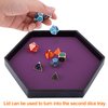 SIQUK Dice Tray with Lid Hexagon Dice Rolling Tray Dice Holder for Dice Games Like RPG, DND and Other Table Games, Purple