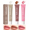 Pakivs 3 Color Tinted Lip Butter Balm,Moisturizing Lip Gloss,Long Lasting Hydrating Non-Sticky High Shiny Finish Lip Glow Oil,Day and Night Hydrating Lip Mask,Nourishing Repair Lip Care Oil