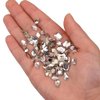 Tisslan 100pcs Flat Back Crystal Clear Glass Shape Nail Rhinestones 720pcs Loose Cystal Beads Nail Art Decoration Craft Accessory