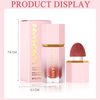 Vtrem Liquid Blush Stick for Eyes Lips Cheeks Face 3-in-1 Makeup Face Blush 3 Colors Matte Makeup Wand Contouring Natural 15ml Waterproof Sweatproof Blusher Sticks with Cushion Applicator