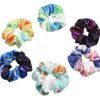 6 Pack Fairy Silk Velvet Floral Pattern Hair Scrunchies Flower Ponytail Holder Wrist Hair Scrunchy Bun Hair Scrunchies for Hair Elastic Bobbles Hair Ties Bands Scrunchies for Women Sleep