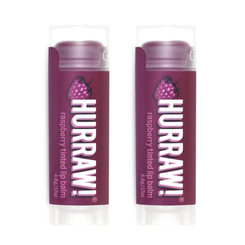 Hurraw! Raspberry Tinted Lip Balm, 2 Pack: (Sheer Berry Tint) Organic, Certified Vegan, Cruelty and Gluten Free. Non-GMO, 100% Natural Ingredients. Bee, Shea, Soy and Palm Free. Made in USA