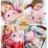 Cuckool Pink Axolotl Stuffed Animals, Microwavable Stuffed Animals Heating Pad for Cramps, Pain Stress Relief, Heatable & Coolable Lavender Scented Plush Toys for Anxiety, Women & Kids Bedtime