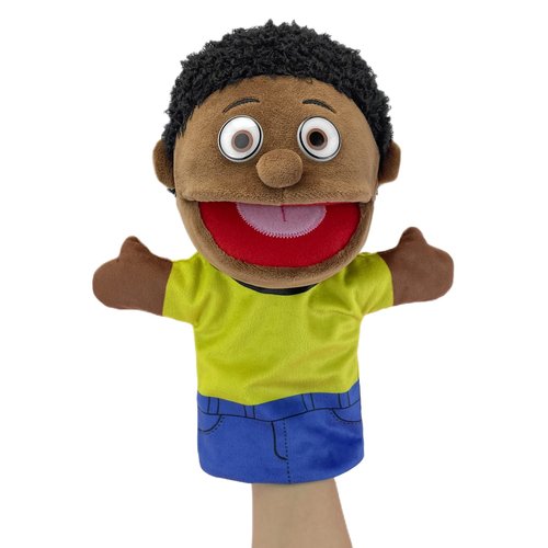 Family Hand Puppets, Puppets for Adults Puppets for Kids Role Paly Family Members 11.8 INCH, Multicultural Finger Puppet with Movable Mouth Soft Plush Puppets for Storytelling Teaching (African Style)