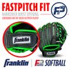 Franklin Sports Girls Softball Glove - Women's Windmill Fastpitch + Slowpitch Softball Glove - Green Softball Mitt - Right Hand Throw Adult + Youth - 11", Lime