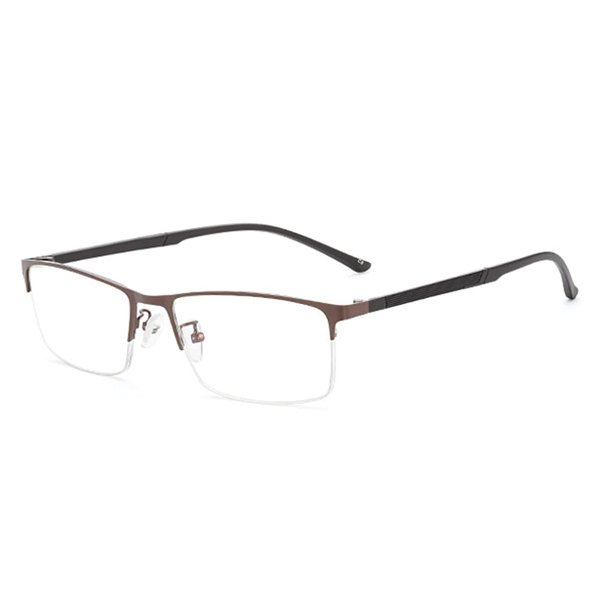 UniVison 58002 Anti-fatigue Anti-blue Light Reading Glasses Mens Lightweight (Brown +2.50)