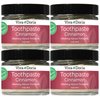 Pack of 4 Viva Doria Natural Toothpaste Fluoride Free Tooth Paste - Cinnamon, Refreshes Mouth, Freshens Breath, Keeps Teeth and Gum Healthy, Cinnamon Flavor, 3 oz Glass jar