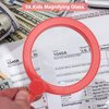 Kids Magnifying Glass Handheld Jumbo Magnifiers with Stand, Exploration Play Reading Magnifier for Children, 5X Magnification Loupe (Ages 3+) (Red)