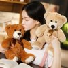 Wgxzyq Teddy Bear Stuffed Animal, 12 inch Soft Cuddly Stuffed Plush Bear, Gifts for Kids Baby Toddlers on Baby Shower, Valentine's Day (B-Light Brown)