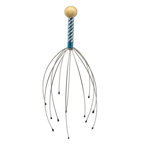 zdyCGTime Massager 4-Pack – Handheld Head Massage Tingler, Deep Relaxation & Stress Reduction & Stimulation of Scalp Neck Massager (Blue)