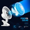 NEXAIR 6-Inch Clip on Fan,360 Degree Rotation,Two Speed Portable Clip Fan With Strong Clamp Grip,Quiet Operating Desk Fan Made Of Durable Material,Great For Bedroom,Office,Living Room NF001-WH-Q