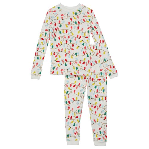 Pajamarama Christmas Lights Long PJ Set (Little Kids/Big Kids) Holiday Lights 8 Big Kids