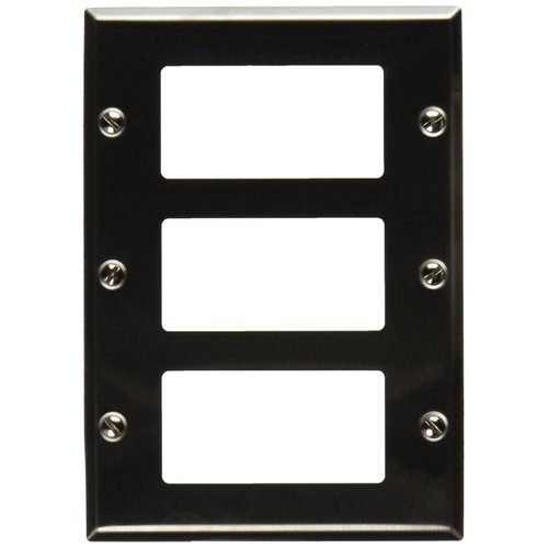 Morris 83130 430 Wall Plate, Decorative GFCI, 3 Gang, Stainless Steel