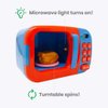 Boley Blue Microwave Playset - 11 Pc Light & Sound Pretend Play Kitchen Toys Set with Play Food for Kids Ages 3+