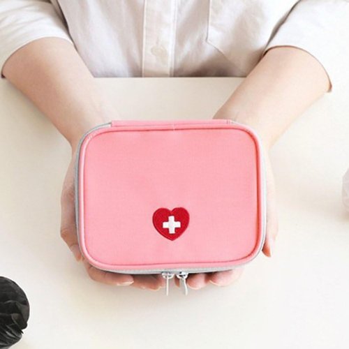 Pink Mini Outdoor First Aid Kit Bag Travel Portable Medicine Organizer Emergency Kit First Aid Kits
