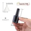 Agidea Empty Gel Nail Polish Bottles, 15ML Empty Nail Polish Bottles with Brush Black, Opaque Round Refillable Fingernail Polish Bottles UV Safe with Mixing Balls & Funnels, Pack of 6