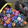 CiaraQ DND Polyhedral Dice (100pcs) with A Dice Bag Compatible with Dungeons and Dragons DND RPG MTG Role Playing Table Games (D20 dice, 10 colors-100 pcs)