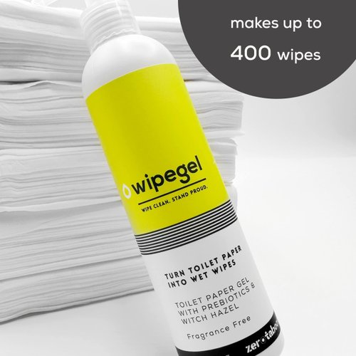 Turn Your Toilet Paper Into Cooling Flushable Hemorrhoid Wipes with Witch Hazel Gel & Prebiotics | Soothing Daily Cleaning for Women & Men & Postpartum Care | Up to 400 Wipes | Septic safe