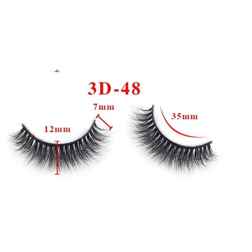 12MM Faux Mink 3D Lashes, Faux Eyelash Sets Vegan Faux Mink Eyelashes, 7Pairs