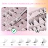 EMEDA 320 Fans Premade Lash Fans Pointy Thin Base XL Boxes Premade Fans Eyelash Extensions Stable D Curl Lash Extension Premade Fans Pre Fanned Volume Lash Extensions (8D-0.07-D-8-15mm)