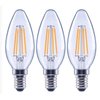 EcoSmart 60-Watt Equivalent B11 Dimmable Clear Filament Vintage Style LED Light Bulb Soft White (3-Pack)