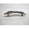 Blue and clear bow shaped crystal hair barrette clip bridal clip for fine thin