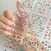 30 Sheets Christmas Nail Art Stickers Nail Decals 3D Self Adhesive Santa Claus Elk Snowman Christmas Tree Nail Art Supplies Winter Nail Stickers for Women DIY Acrylic Nail Decorations
