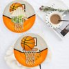 GOGUOGOFA 50Pcs Basketball Party Supplies,7inch Basketball Paper Plates for Boys Basketball Sports Theme Birthday Party Supplies Basketball Birthday Party Decorations
