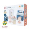 Mentari Toys - Kitchen - Wooden Dollhouse Furniture Set for Dollhouse Kitchen - Furniture Incl Cooker Oven, Fridge, Sink, Table and Other Accessories - Age 3+