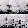5800Pcs Half Pearls for Crafts, Flatback Pearls for Artwork Making, DIY Rhinestones Accessory Nail Art, Face Gems Jewels Flat Back Craft Pearls for Artist Creative - White
