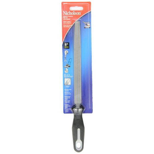 Nicholson 8" Mill Single Cut Bastard File with Ergonomic Handle - 21694HNN