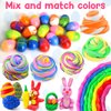 12 Pack Easter Basket Stuffers Fillers Butter Slime Kit, Easter Eggs Stress Relief Non-Sticky Slime Toys for Kids Easter Egg Hunt Surprise Easter Basket Fillers Party Favors for Boys and Girls