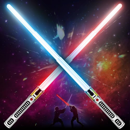 AuntyFey Light Up Saber for Kids, Extendable Toy Light Up Saber Without Connector, Toy Sword for Kid Boy 3-8, Light Up Saber for Adult, Retractable Light Up Saber, Light Savers Party(Meteor Strike)