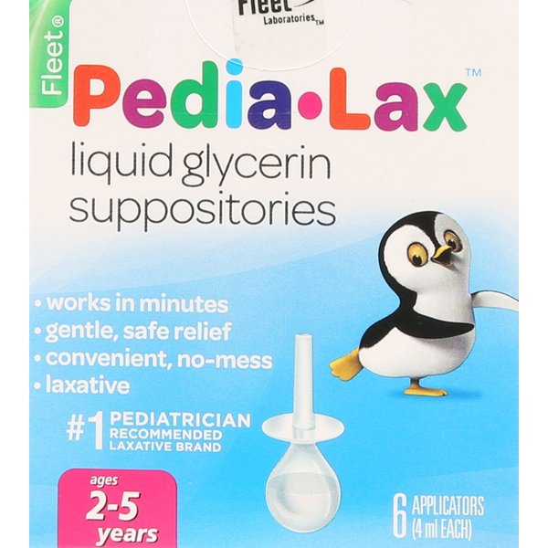 Pedia-Lax Liquid Glycerin Suppositories, 6 Count