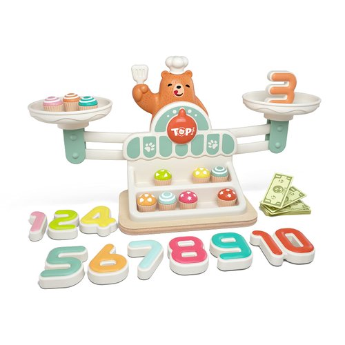 TOP BRIGHT Balance Math Game for Kids, Preschool Math Games for Kids Ages 3-5, STEM Montessori Toys for 2 3 4 Year Old Girls Boys Gifts