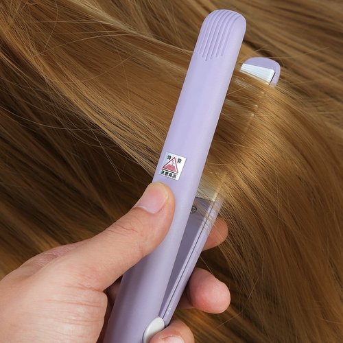 2 in 1 Hair Straightener, Tourmaline Ceramic Smart Constant Temperature Mini Hair Straightener Hairstyling Iron Heating Curler for Home or Salon