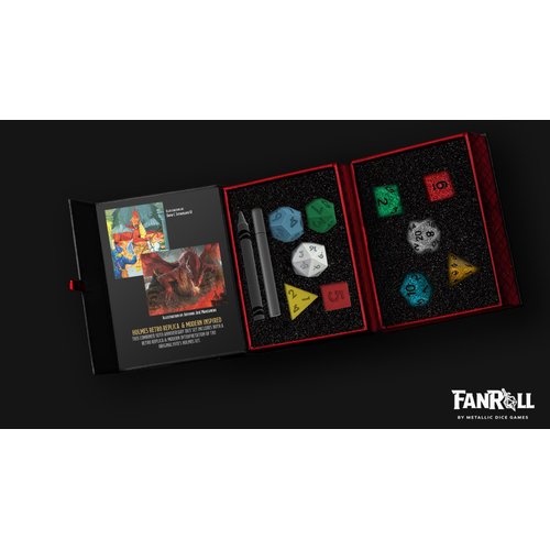 FanRoll D&D 50th Anniversary Dice Double Set, Then and Now Commemorative Set with Modern and Retro DND Dice Sets