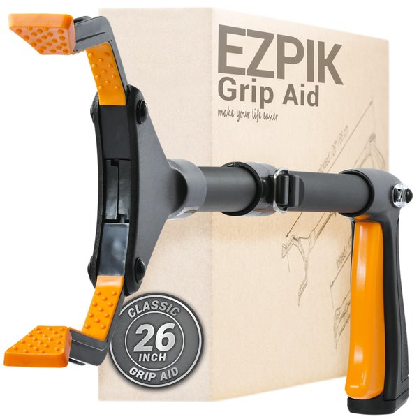 EZPIK® Reaching Aid Tool Grabber Reacher + Magnets - Grabbers for Seniors, Trash Picker Upper Grabber - Trash Grabber Tool- Reacher Grabber Pickup Tool with Rotating Head (26" Grip Aid)