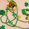 12 PCS Mardi Gras Beads Necklaces 33Inch 7mm Green Plastic Bead Necklaces, Shamrock Necklaces Bulk for St. Patrick's Day, Mardi Gras Party, Costume Accessory Supplies Decorations, Party Favors