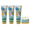 Bath & Body Works Rainbow Waves 3 Pack Body Cream Bundle with a Sea Breeze Bar Soap