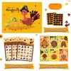 Funnlot Thanksgiving Games, 3 in 1 Thanksgiving Party Games for Kids Thanksgiving Stickers Thanksgiving Games and Activities Thanksgiving Bingo