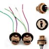 iJDMTOY 7440 7443 Wiring Harness Sockets Compatible with LED Bulbs, Turn Signal Lights, Brake Lights