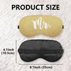 QLMX Mr and Mrs Silk Eye Mask for Sleeping, Bride Eye Mask,Mr and Mrs Gifts，Bridal Shower Gifts Blindfold Adjustable Strap Night Sleep Mask for Bride Groom, Wedding Gifts Sleeping Mask Eye Cover