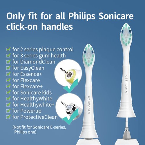 Utimcare Replacement Toothbrush Heads Compatible with Philips Sonicare Electric Tooth Brush Head Fits for Philips ProtectiveClean DiamondClean C2 C1 G2 W 4100 5100 HX9023 Plaque Control, 10 Pack