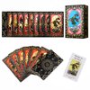 SUNHHX Tarot Cards, 78 Gold foil Tarot Cards Deck for Beginners and Professional Player with Box Tarot PVC Durable Waterproof Wrinkle Resistant